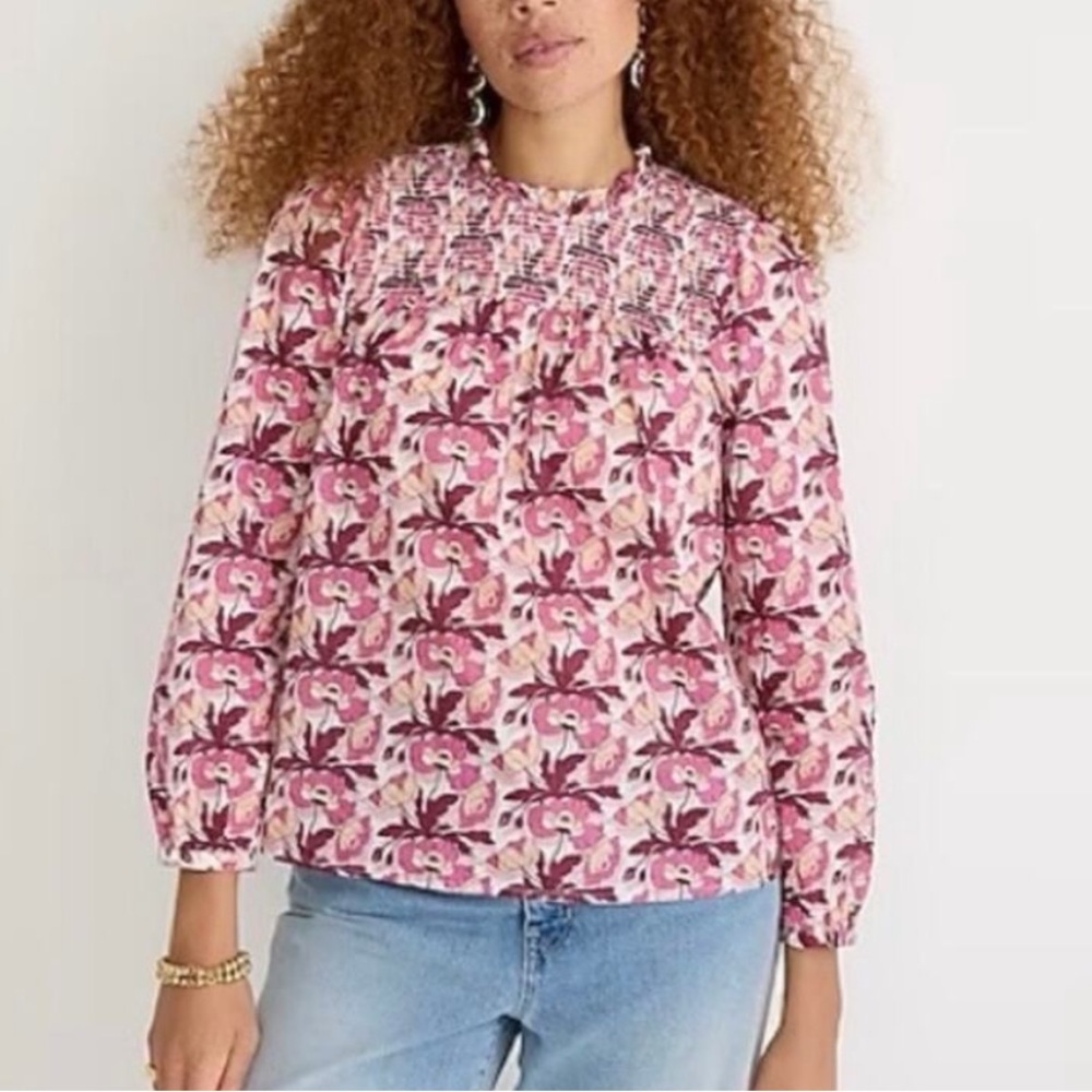 J Crew Liberty of London Cotton Blouse Size Small